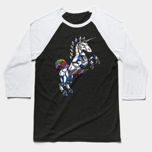 Unicorn Robot Baseball T-Shirt